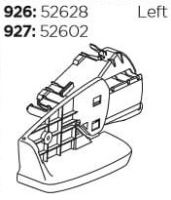 Levý plastový držák lampy nosiče Velocompact 924/926 (TH52628)